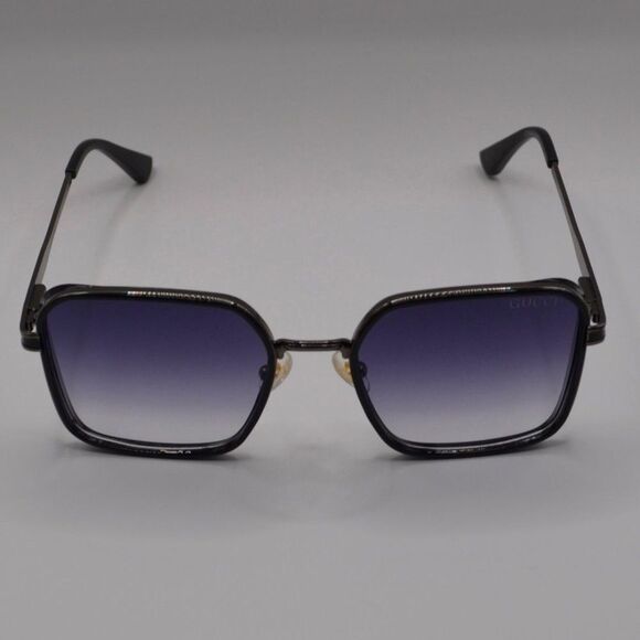 Gucci Women’s Sunglasses | Silver & Black | Purple Gray Gradient | 56-16-145 main image 12